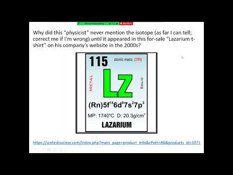 Assessing Bob Lazar's claims about element 115 & saucer physics (#BobLazar #UFO #aliens #element115)