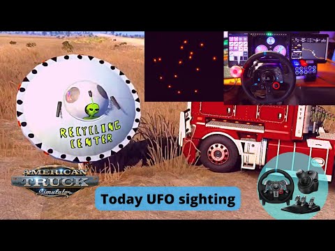 DELIVERIES CAR (👽🛸👾UFO SIGHTING) American Truck Simulator + Logitech g29 MOD