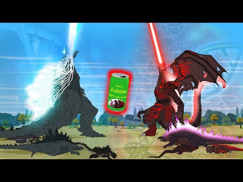 Evolution Drinks of GODZILLA vs SHIN GODZILLA | Godzilla Cartoon Compilation