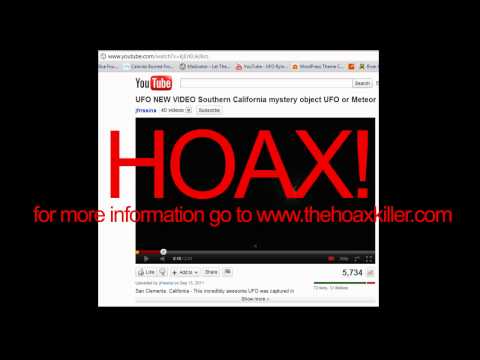 HOAX! – JFRISSINA's Video of the UFO or Meteor September 14, 2011 Southern California