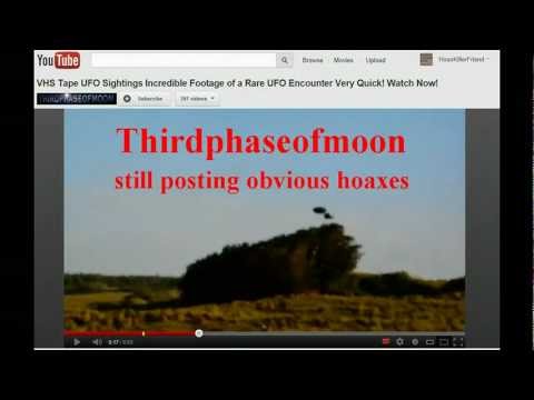 HOAX! – THIRDPHASEOFMOON – VHS Tape UFO Sightings Incredible Footage of a Rare UFO Encounter
