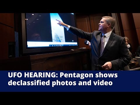 UFO hearing: Pentagon shows declassified photos and video, clip of unexplainable floating object